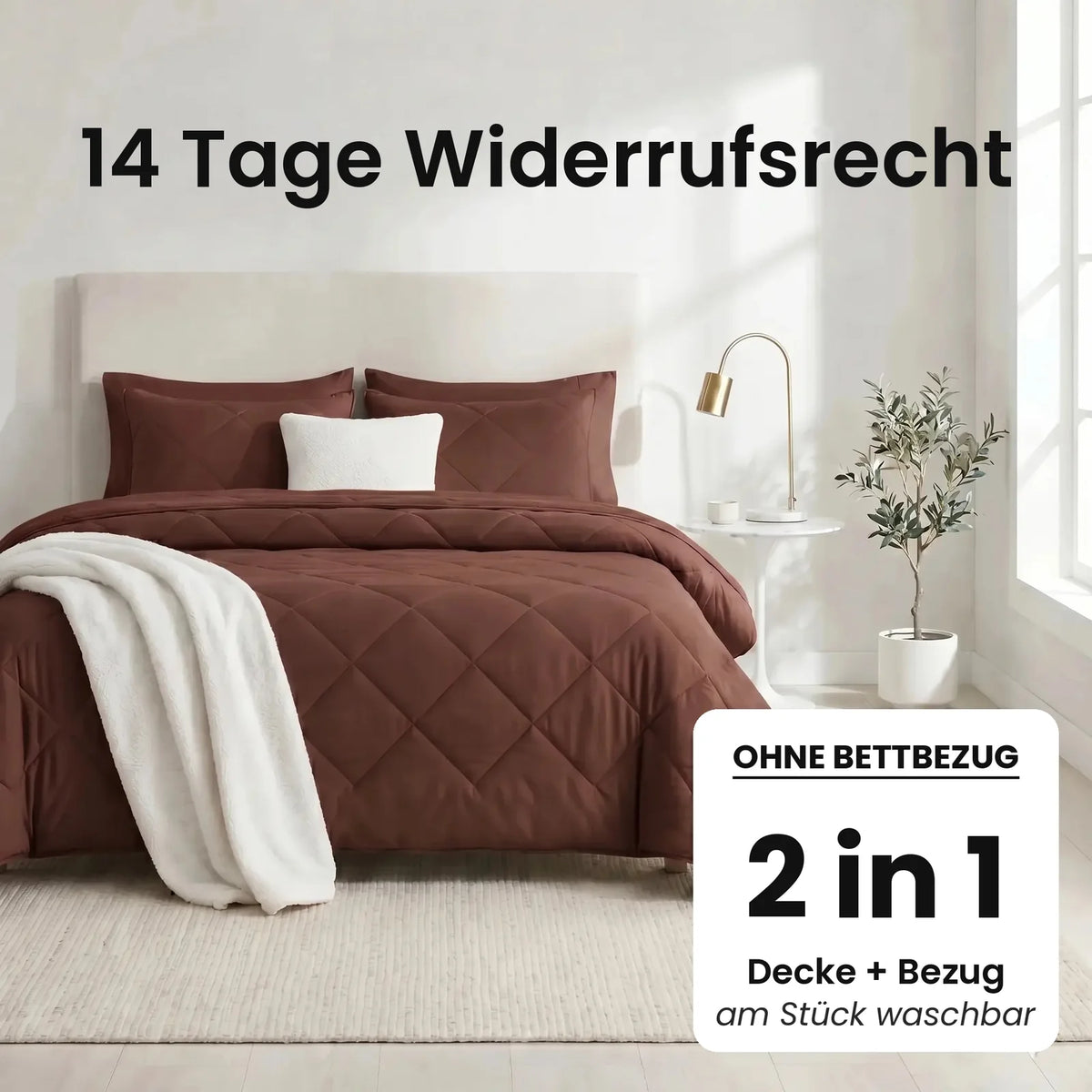 DormiPuro® 2-i-1-täcke [de] – Kakaobrun
