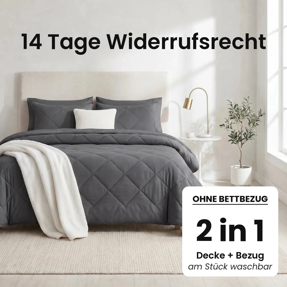 DormiPuro® 2-i-1-täcke [de] – Månegrå