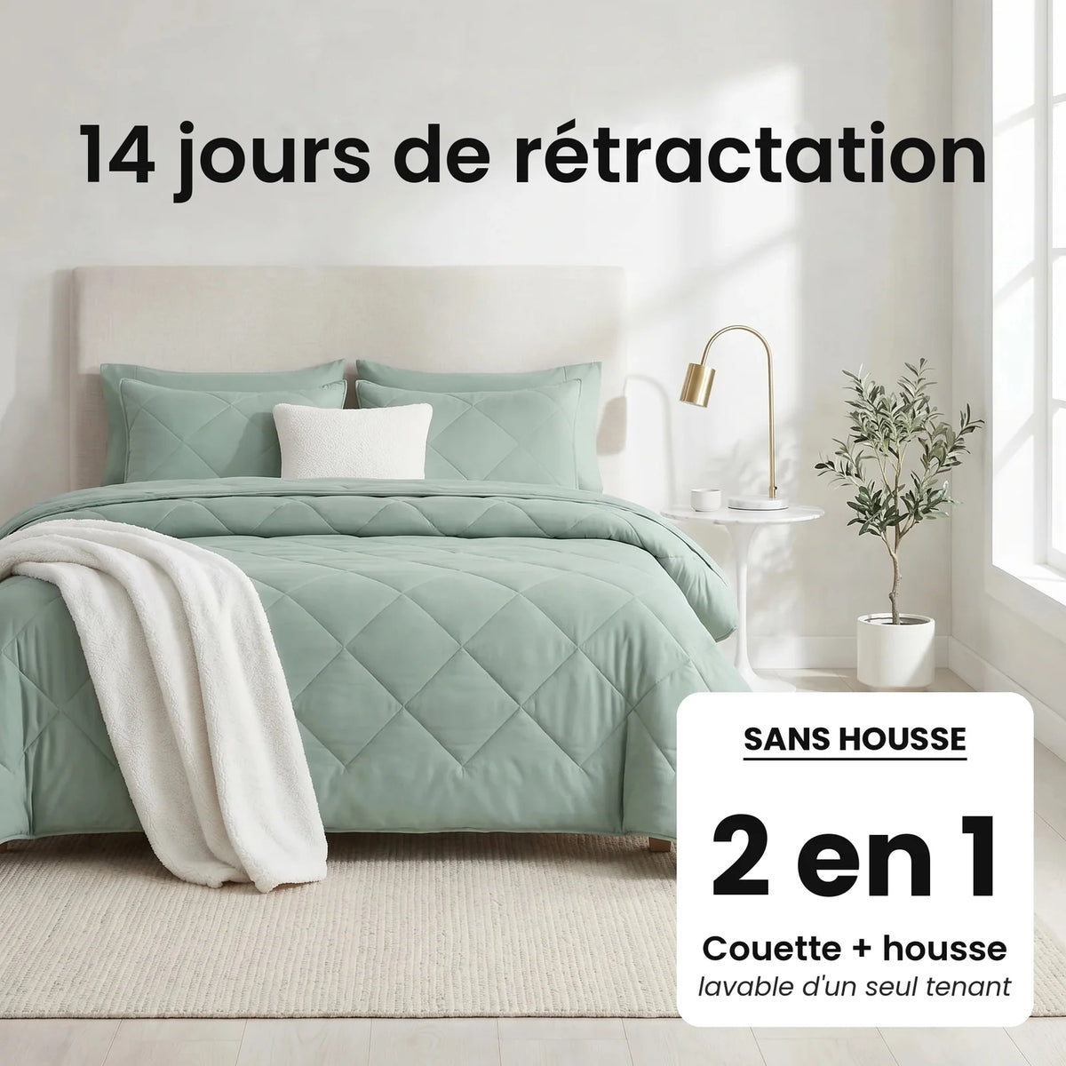 DormiPuro® 2-i-1-täcke [fr] – Mintgrön