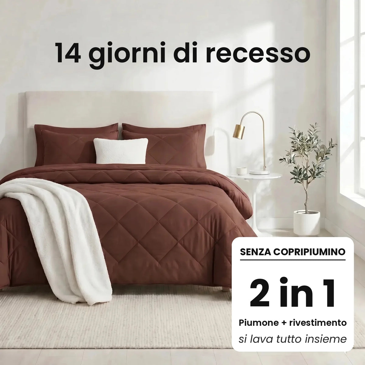 DormiPuro® 2-i-1-täcke [it] – Kakaobrun