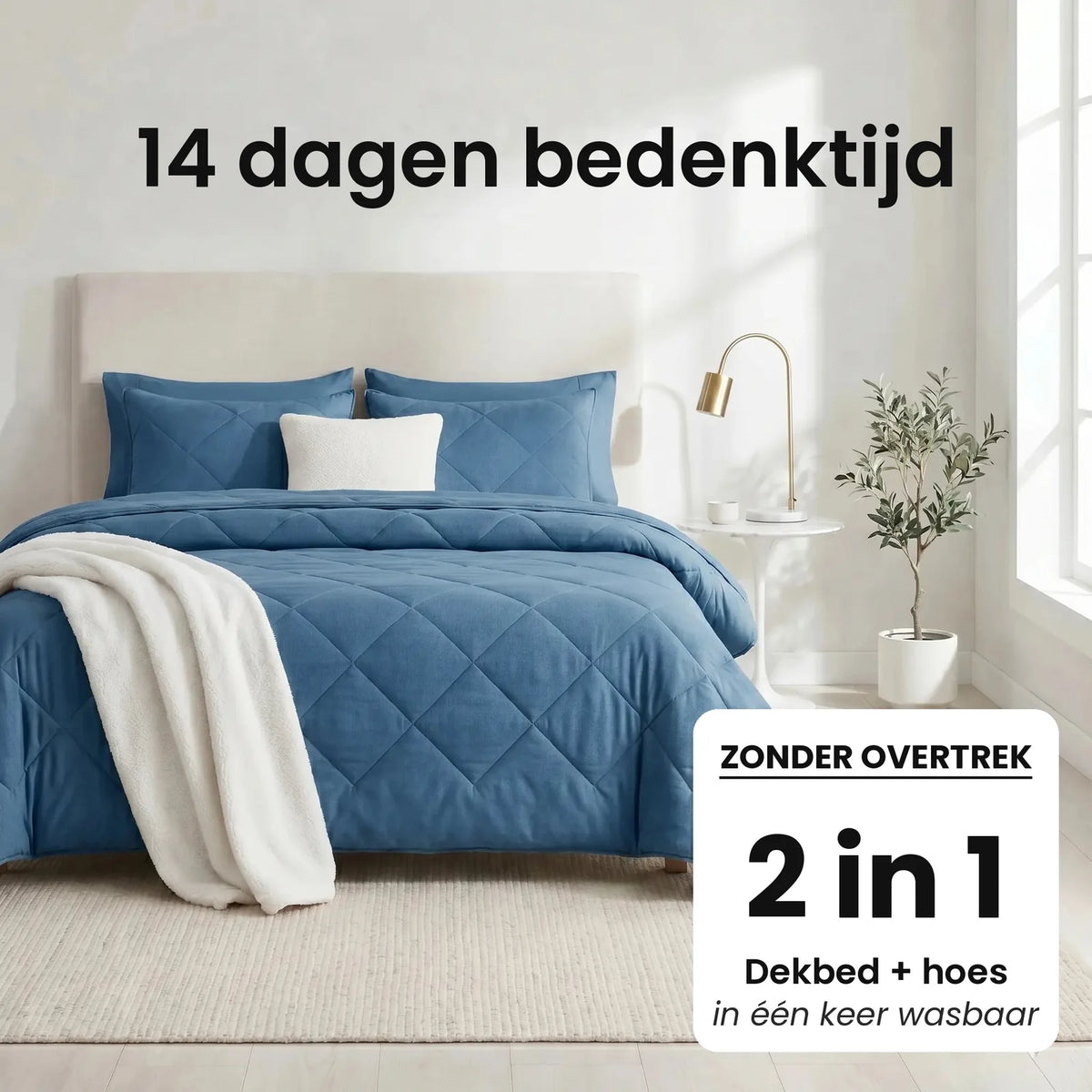 DormiPuro® 2-i-1-täcke [nl] – Kustblå