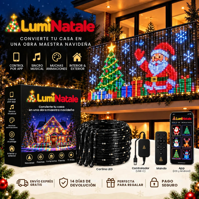 LumiNatale – animerad LED-gardin för balkongen, med app [es]