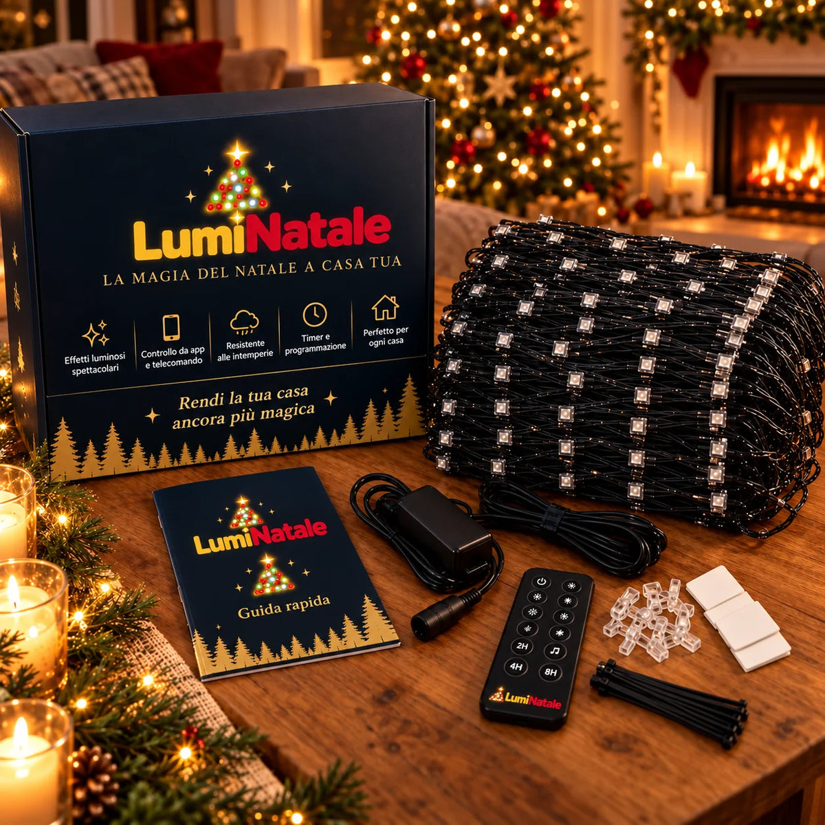 LumiNatale – animerad LED-gardin för balkongen, med app [it]